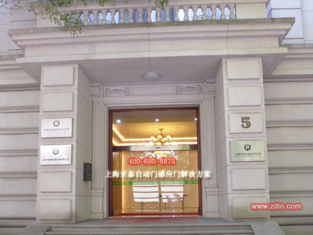 小区电动玻璃感应门